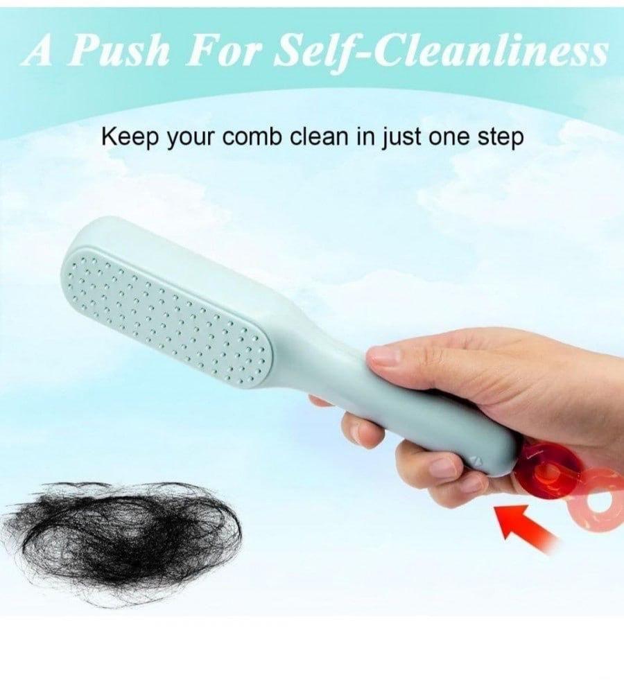 GharNeeds™ One-Click Self-Cleaning Anti-Static Hairbrush