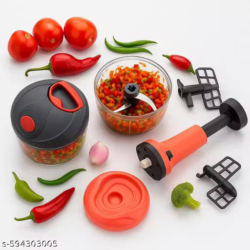 GharNeeds™ Premium Manual Push-Press Vegetable & Fruit Chopper
